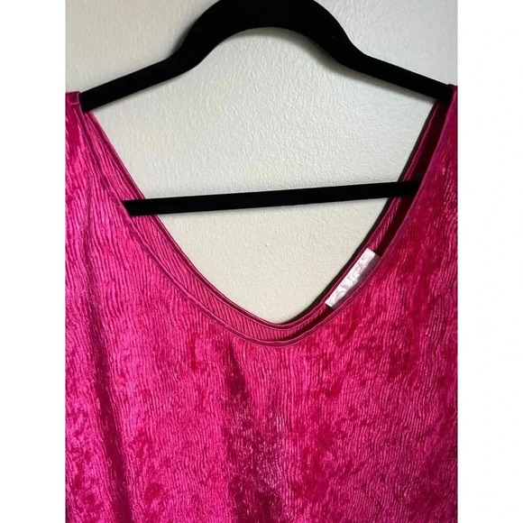 Oscar de la Renta Vintage 1990's Crushed Velvet Sleeveless Blouse Shirt Tank Top - Picture 8 of 12